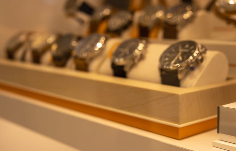 Luxury watch display case
