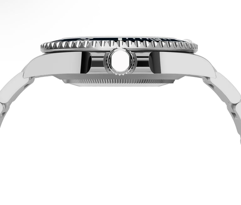 Watch with rubber strap
