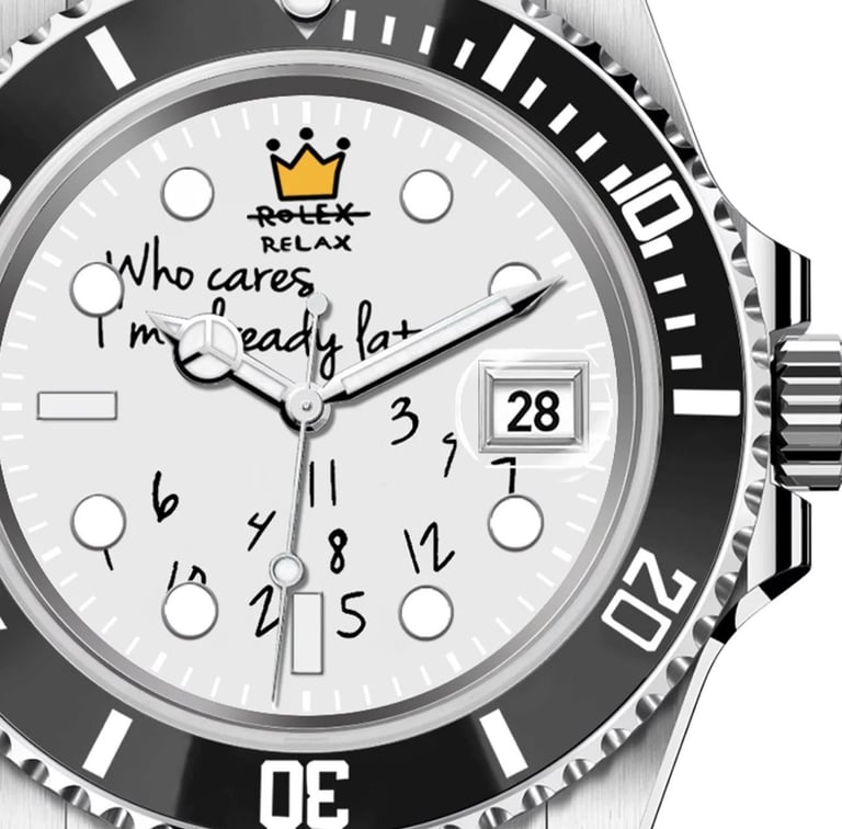 Luxury watch dial detail