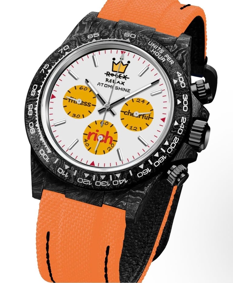 Orange strap chronograph